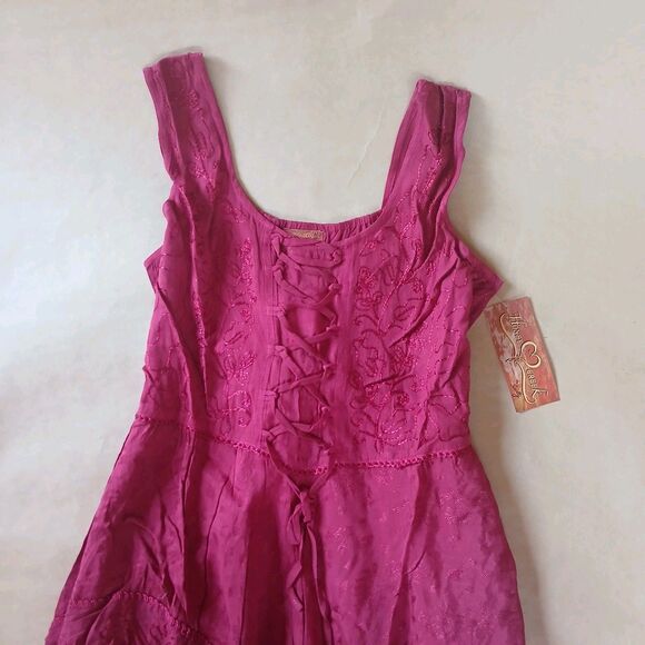 Scully Western Dress Womens XXL Sleeveless Midi Burgundy F0_HC118 Renn Fair - Picture 5 of 13